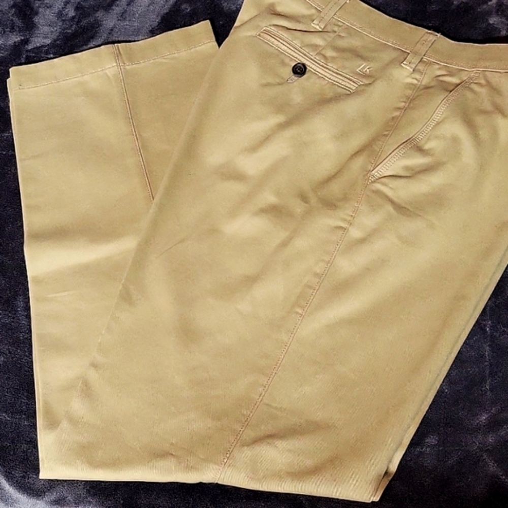 LK brand Big/Tall Men's tan dress/casual slacks size 36x32